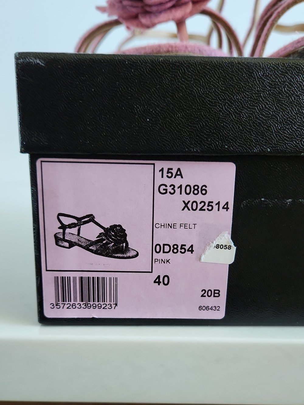 Chanel Chine Felt Pink Sandals Size 40 ( US 10) - Picture 10 of 14